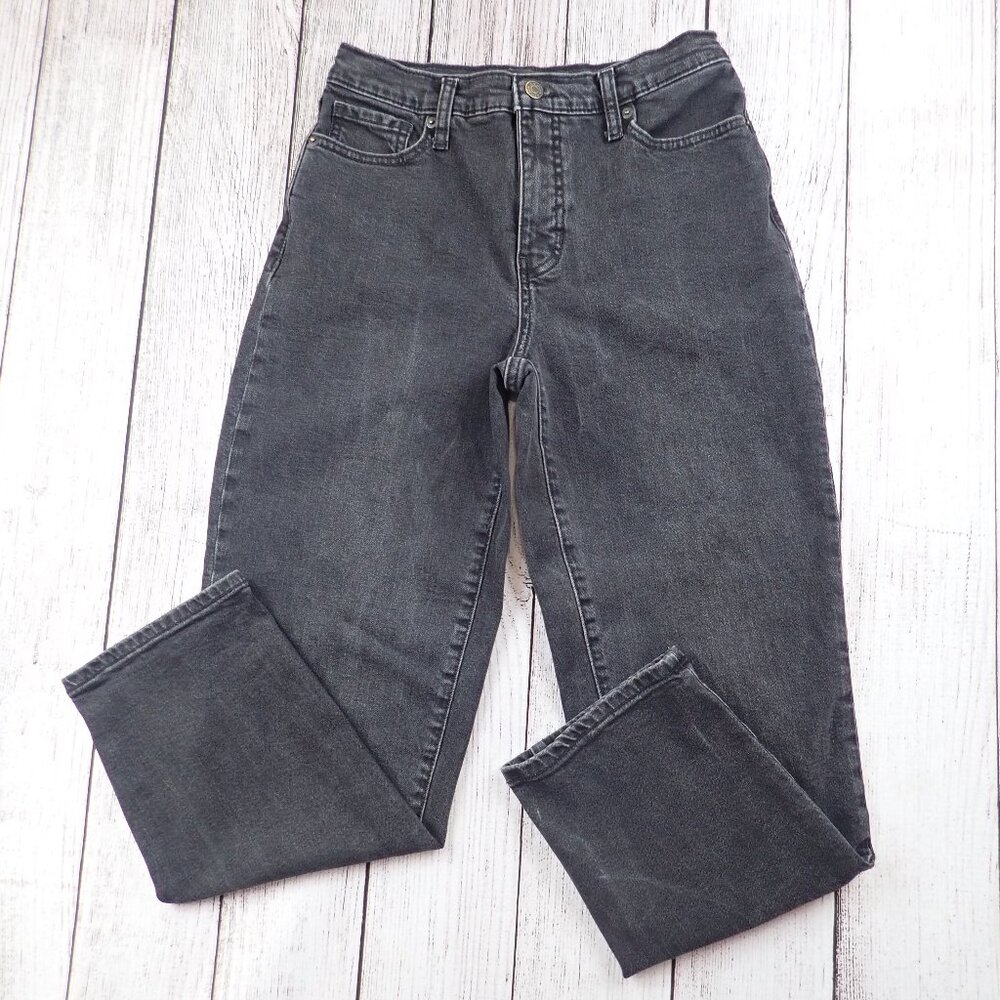 BANANA REPUBLIC Factory Women 27/4 High Rise Straight Leg Jeans Black Denim